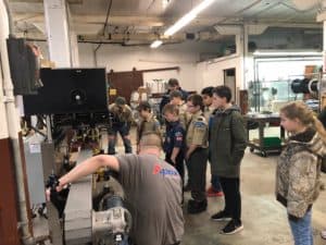 Pack 880 checking out some of the equipment at Apex